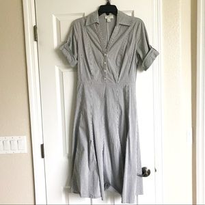 Loft Blue White Striped Dress 👗